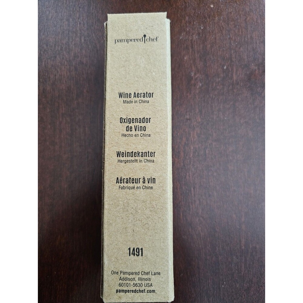 Pampered Chef Wine Aerator 1491 Pour Spout Decanter Bar Accessory New Box
